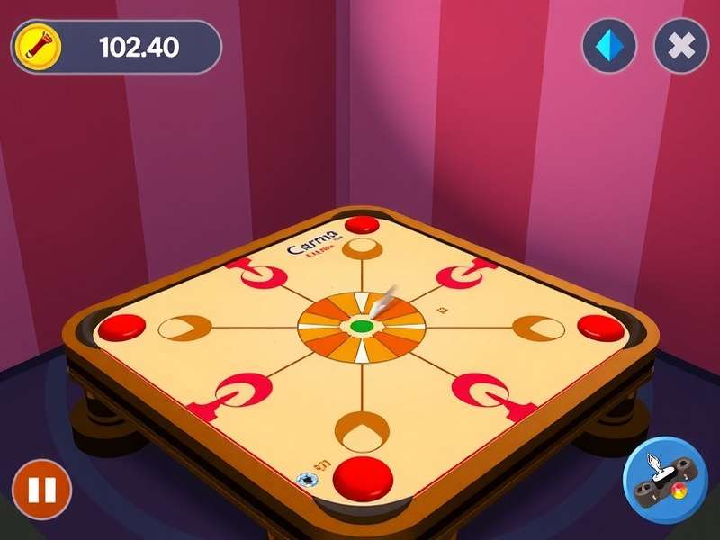 Experience realistic carrom physics in Turbo Carrom Glory Turbo Carrom Glory Gameplay Screenshot